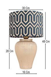 Opviq Lámpara de Mesa de Cerámica BK105 Multicolor
